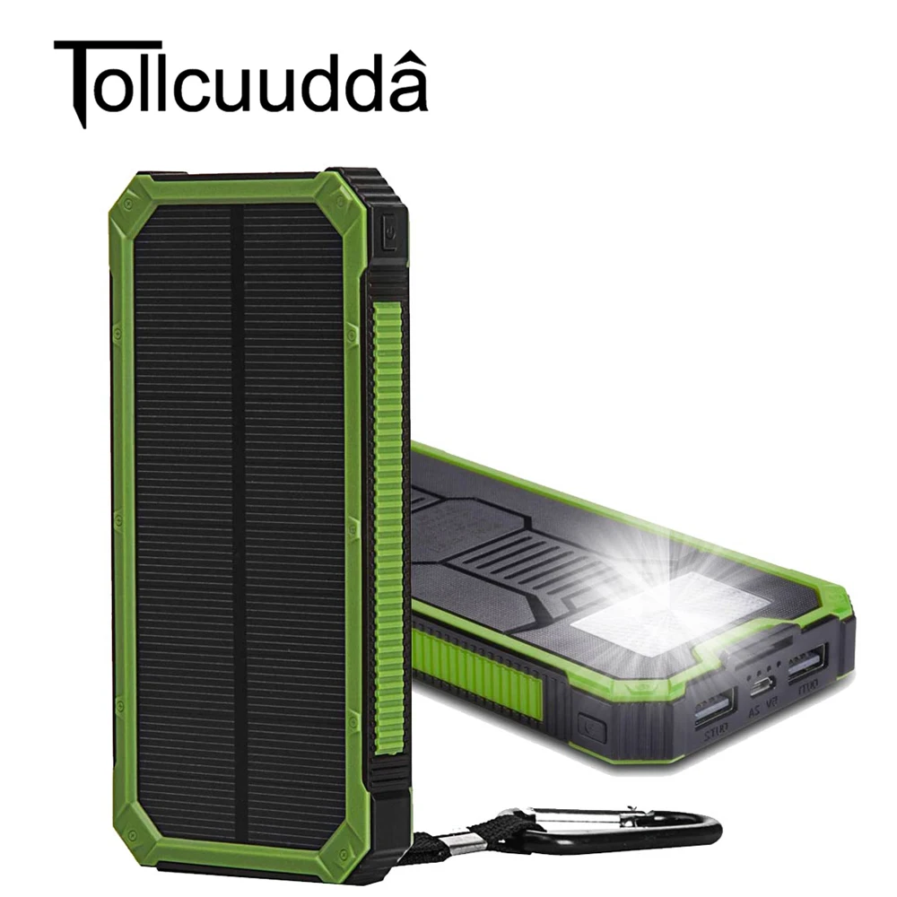 

Tollcuudda 10000mah Solar Poverbank For Xiaomi Iphone LG Phone Power Bank Charger Battery Portable Mobile Pover Bank Powerbank