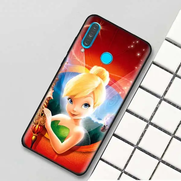 Черный силиконовый чехол для huawei P30 P20 P10 mate 20 10 Nova 5 5i Lite Pro P Smart+ Z Shell Tinkers Bell Tinkerbell