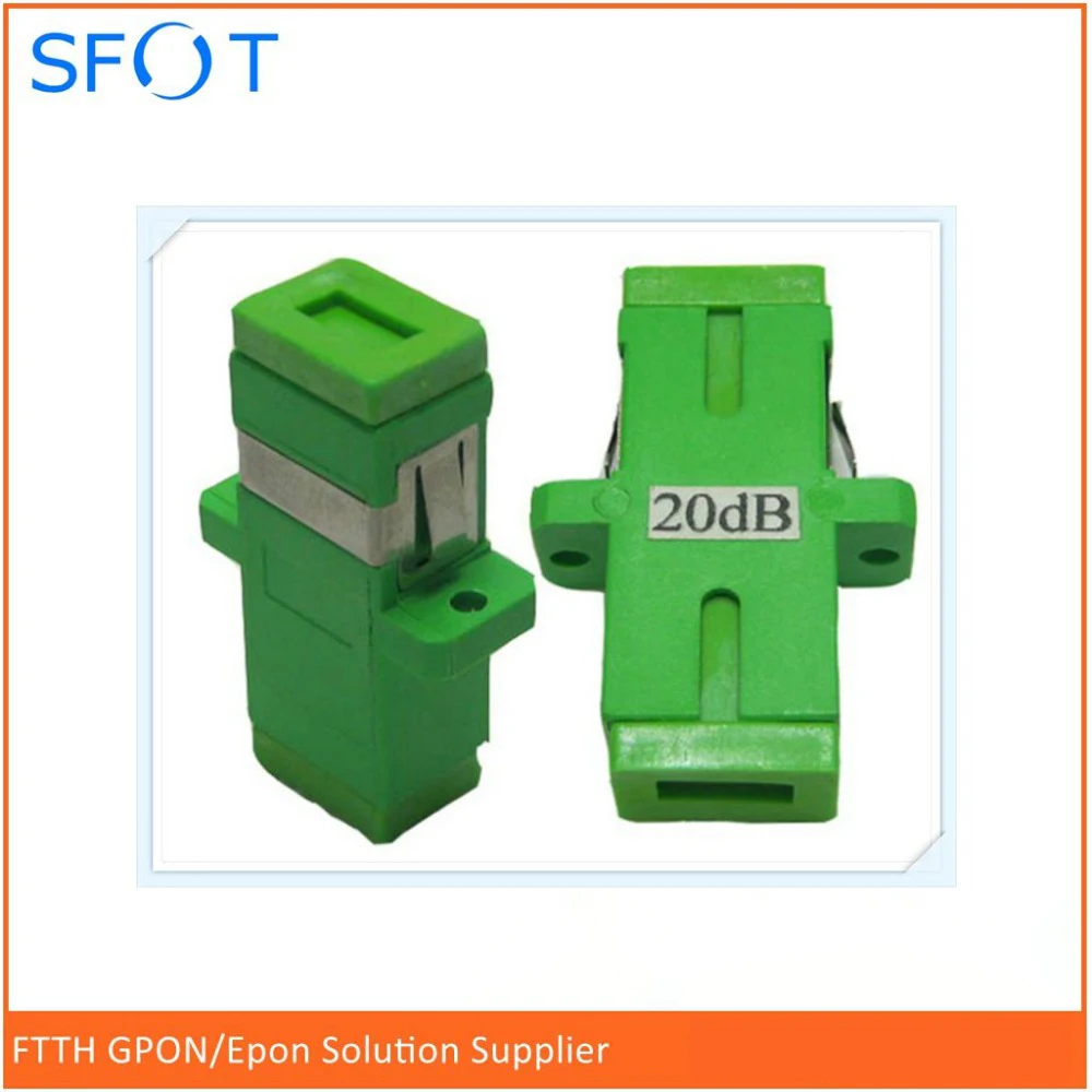 

Free shipping, 10pcs/lot SC / APC fixed flange fiber optic attenuator, customized