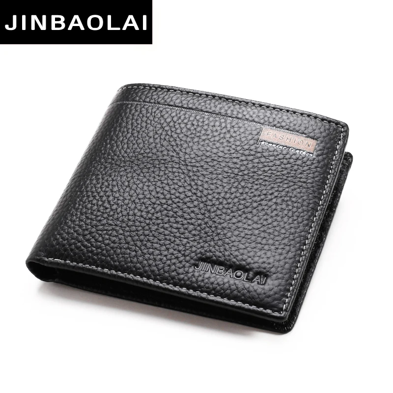 JINBAILAI, новинка, классический стиль, ручная работа, кожаные кошельки, многофункциональный, Воловья кожа, портмоне, натуральная кожа, кошельки для мужчин, простые