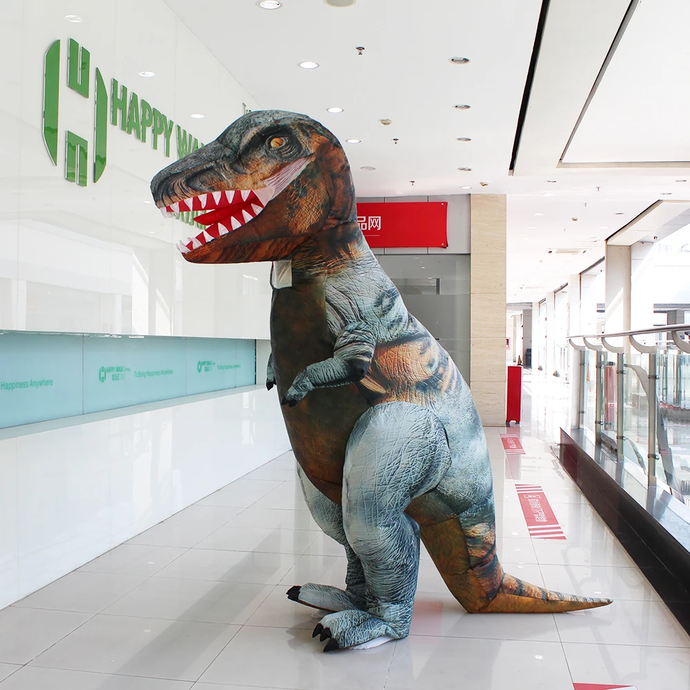 Новейший надувной костюм динозавра T-Rex, Парк Юрского периода, надувной динозавр, карнавальный костюм, костюм на Хэллоуин для женщин и мужчин