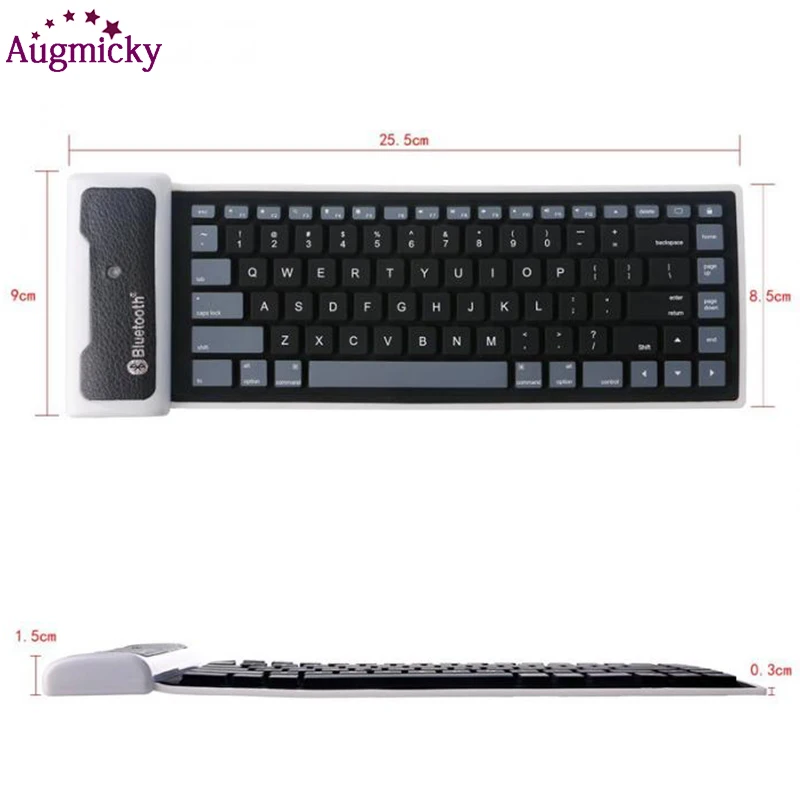 

Bluetooth Wireless Foldable Waterproof Universal Portable Soft Silicone Keyboard For Laptop For iPad New Smart Phone Keyboard