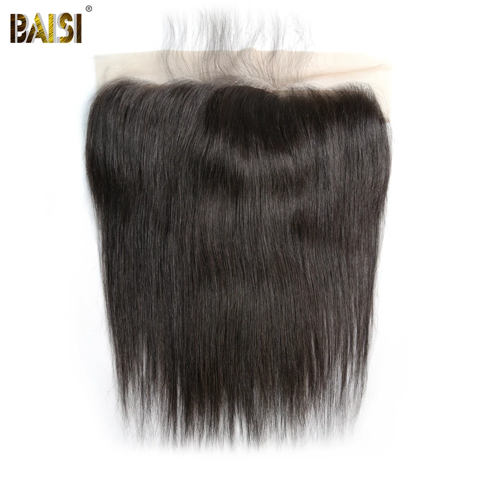 BAISI волосы бразильские виргинские шелковая основа фронтальные прямые