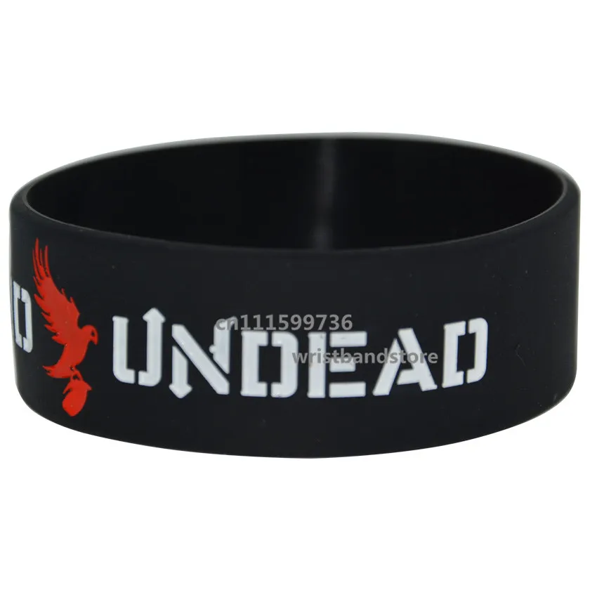 1 шт Голливуд немертвый силиконовый черный цвет браслет | Украшения и аксессуары