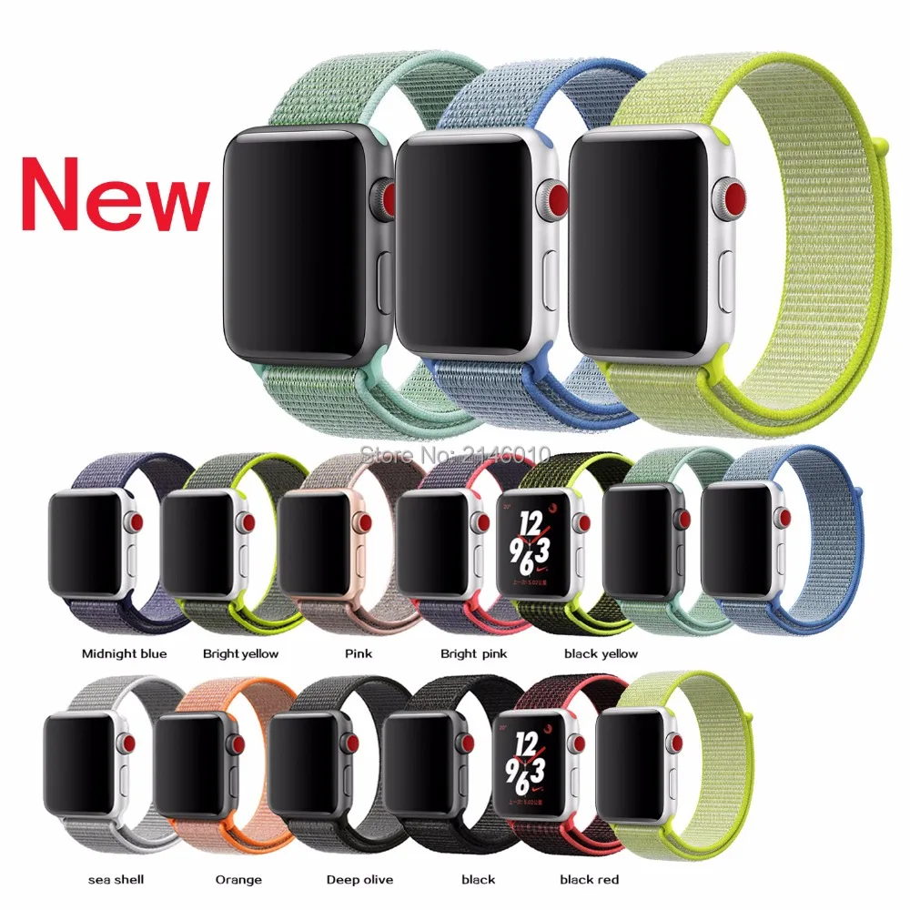 Флэш-память спортивные петли для наручных часов Apple Watch, версии 40/44 мм 42/38 мм 5/4/3/2/1 нейлоновый ремешок для наручных часов браслет ремешок на застежке-липучке застежка