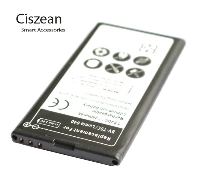 Запасной аккумулятор Ciszean 1x3500 мАч для Nokia Lumia 640 BV T5C LTE AT&T телефона батареи #33