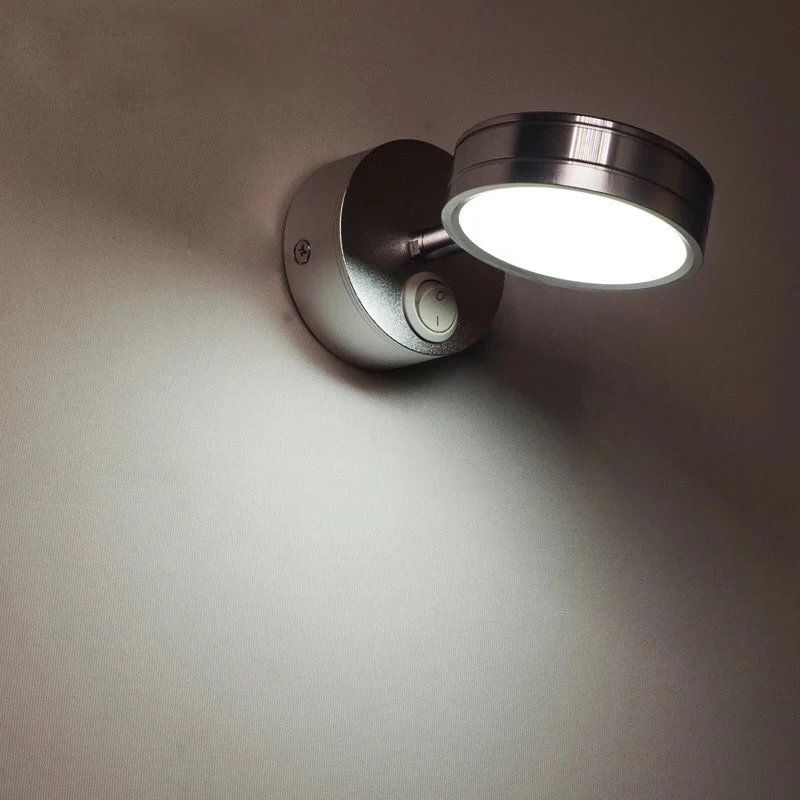 Современсветодиодный настенные светильники лампа серебристого и черного цвета