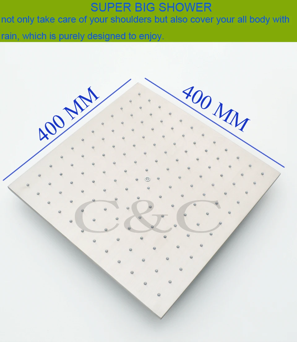 Насадка для душа из нержавеющей стали (304) 16 дюймов|shower head stainless|shower headbathroom shower |