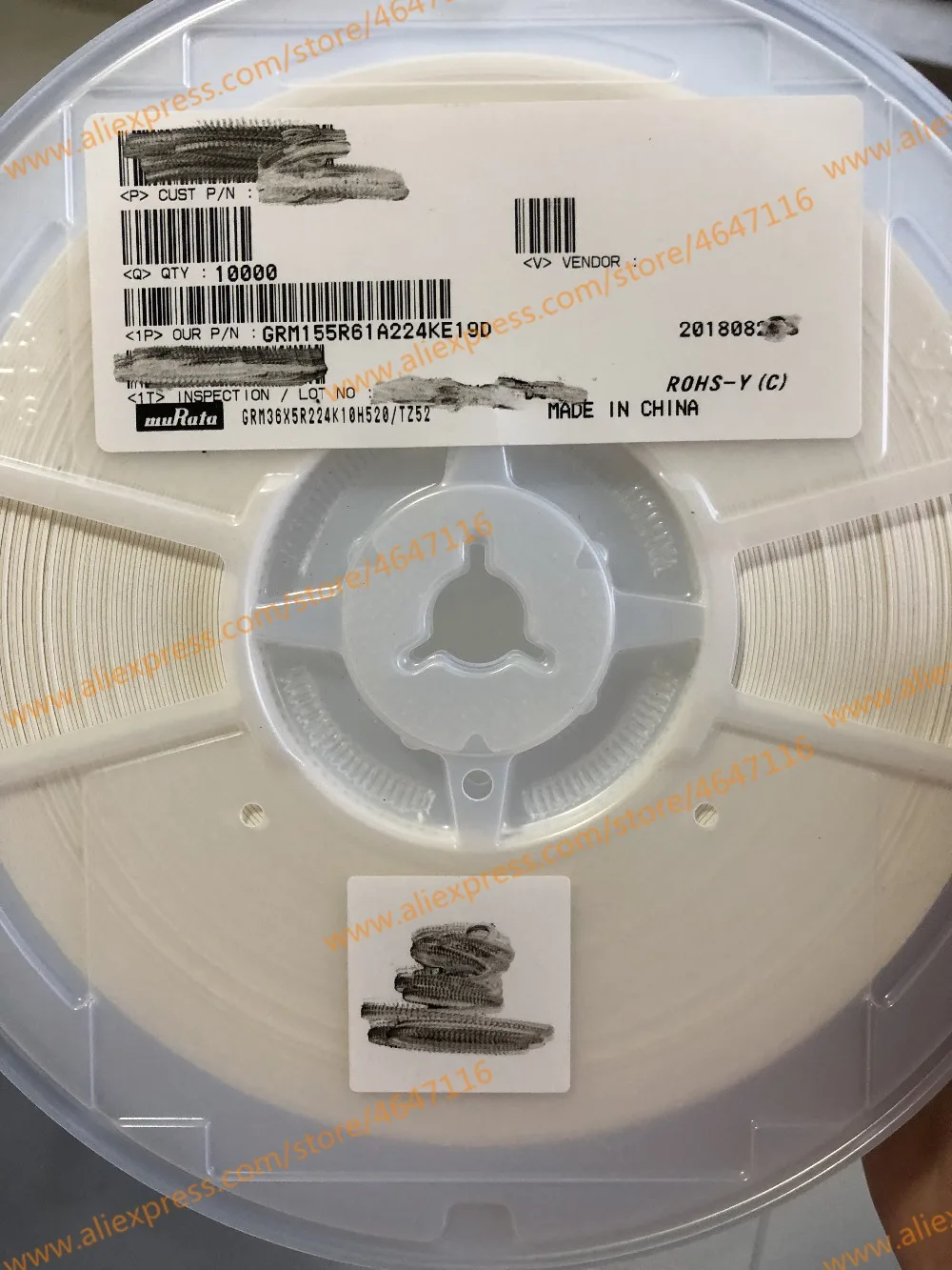 Бесплатная доставка 10000 шт/пластин Новый GRM155R61A224KE19D 0402 1005 220nF 0 22 мкФ 224K 10V X5R 10%