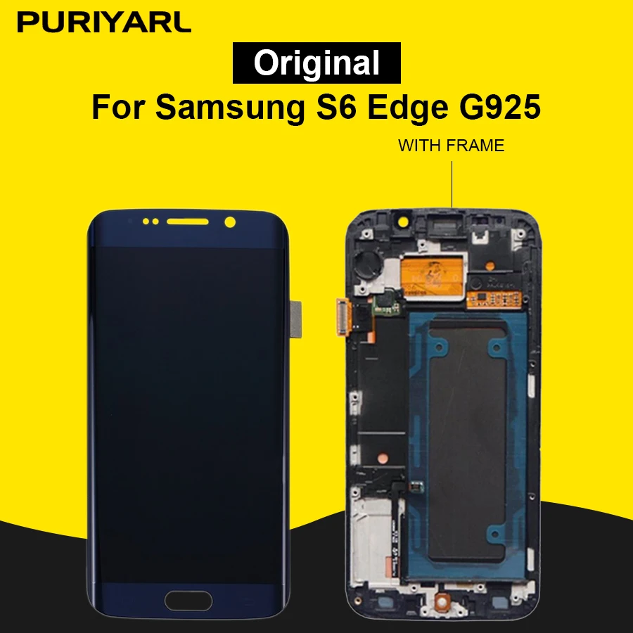 AAA оригинальный Ecran ЖК дисплей для Samsung Galaxy S6 Edge G930F сменный сенсорный экран
