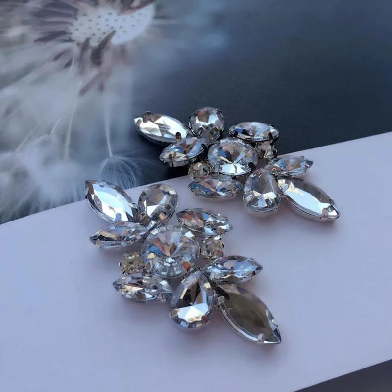 Цветы шитье на модные красивые кристаллы в форме цветов Свадебные стразы