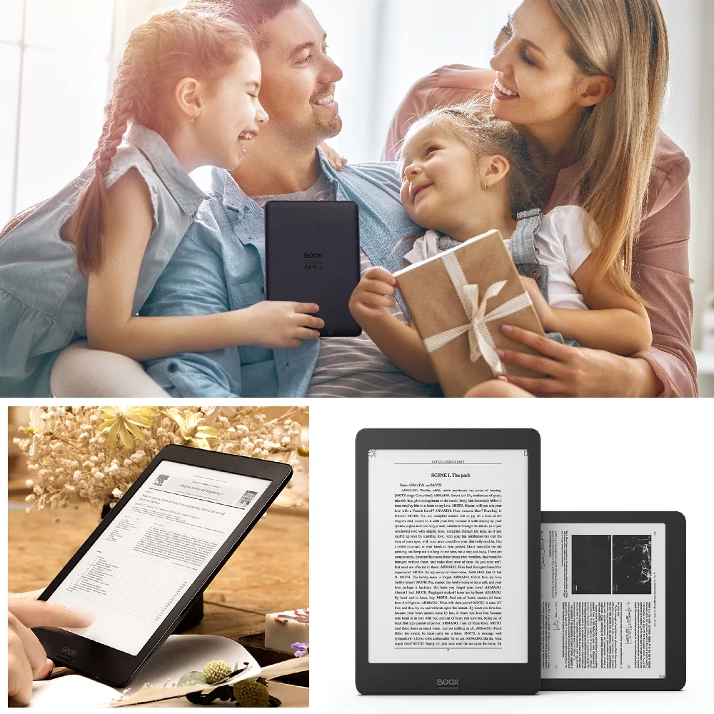 BOOX NOVA Pro 7," Электронная книга двойной цвет Frontlight Ultra HD читалка 2G/32GB Android 6,0 e-ink электронная книга с стилусом