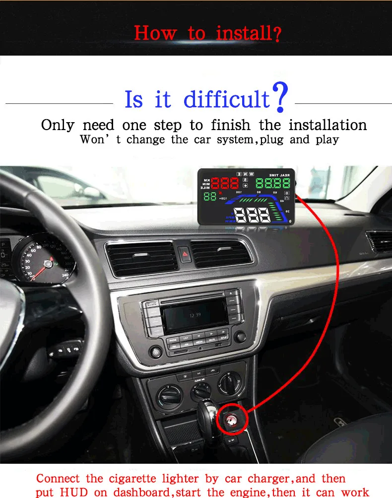 Автомобильный проектор на лобовое стекло 5 дюйма GPS|hud auto|gps speedometer cargps car hud |