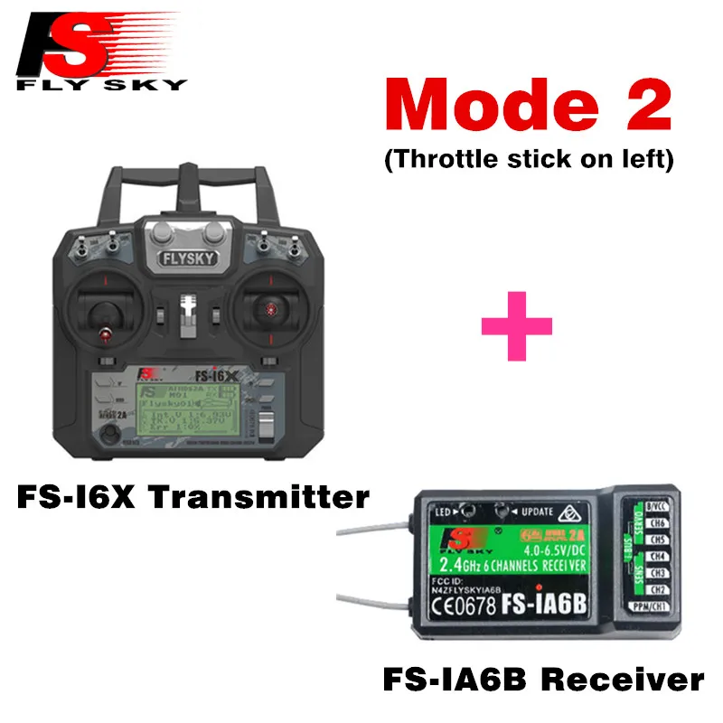 FS-i6X with IA6B L Flysky FS-i6X 10CH 2,4 ГГц AFHDS 2A передатчика радиоуправляемой модели к компьютеру с FS-iA6B FS-iA10B FS-X6B FS-A8S приемник для RC Самолет режим 2 - Цвет: FS-i6X with IA6B L