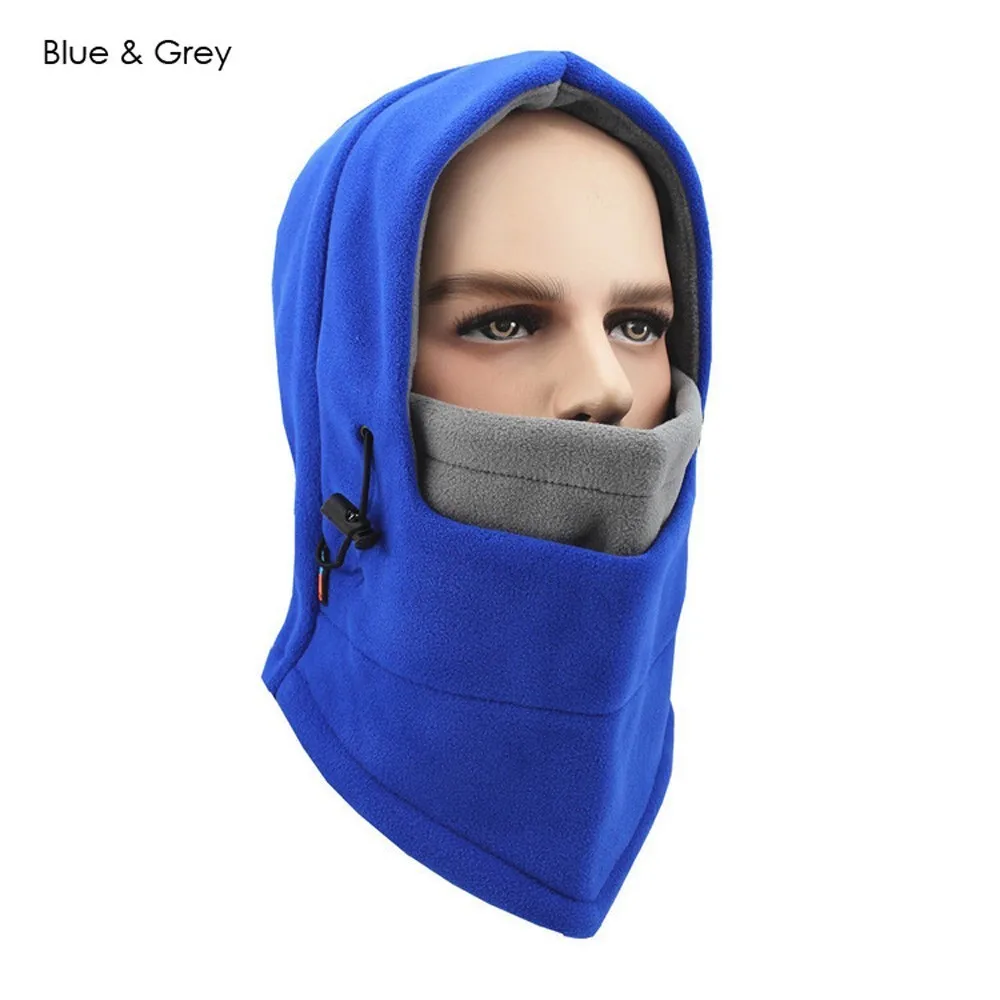 Blue Grey Регулируемая велосипедная маска для лица 2 слоя Лыжная тренировочная Беговая Ветрозащитная маска для улицы Пылезащитная Анти-пыль зимние аксессуары - Цвет: Blue Grey