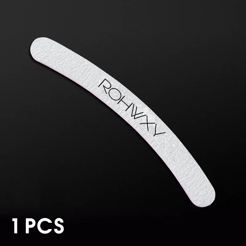 Arc File(1 Pcs) ROHWXY 8 шт./компл. Пилочки для ногтей кисть прочный Полирующий песок Fing ногтей, для маникюра, аксессуары для Шлифовальная Пилка инструменты для УФ гель-лака набор - Цвет: Arc File(1 Pcs)