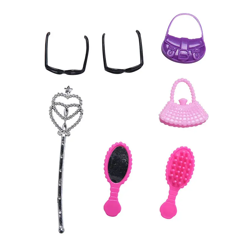 1 комплект вешалка для обуви сумки зеркала расческа мебель платье кукол набор