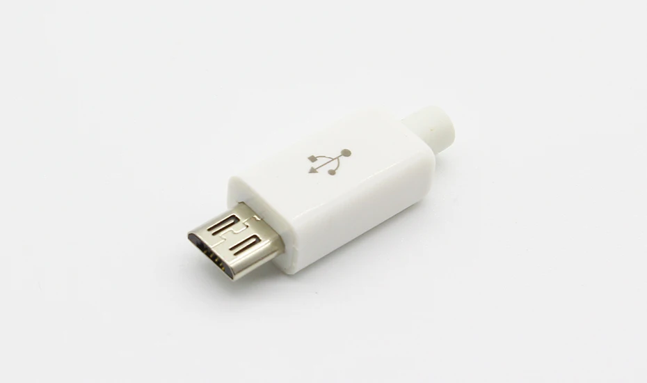 10 шт. Micro USB 5PIN сварочный Тип штекерные разъемы зарядное устройство 5P USB хвост разъем для зарядки 4 в 1 белый черный