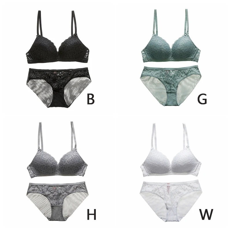 Женское нижнее белье из дышащего хлопка с треугольными чашками и бюстгальтером