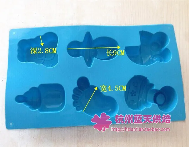 Chocolate mold Cake Mould Silicone 6 hole Baby stroller kitchen tools | Дом и сад