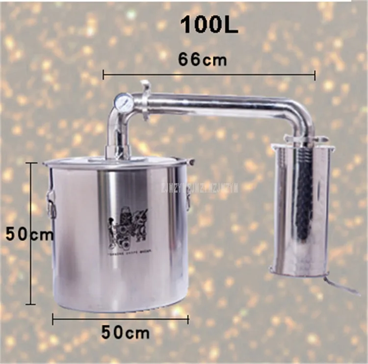 100L 70L/100L Нержавеющая Сталь Вино пивоварения машина дистиллятор ликер дистилляции домашнее оборудование для производства вина+ водяной насос - Цвет: 100L