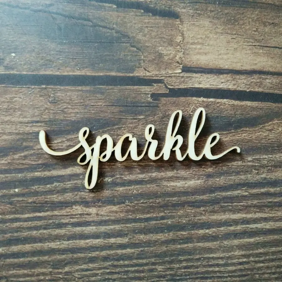 sparkle Добро пожаловать, скрипт, слово, деревянный знак, деревянный знак слова, искусство, Деревенское просвечивающее слово, украшение комнаты, настенный, лазерная резка, ремесло - Цвет: sparkle