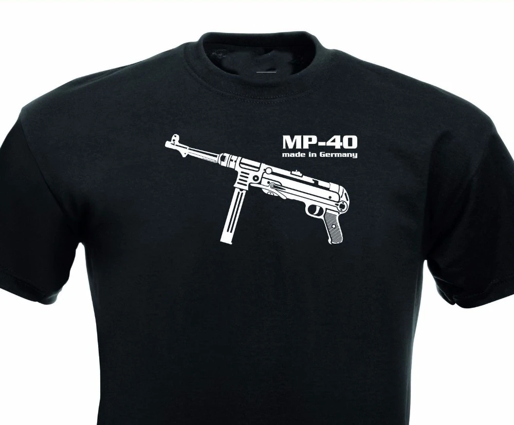 Different colors high quality casual s street wear short sleeve Tee shirt Mp 40 Maschinen pistol Germany Wehrmacht | Мужская одежда