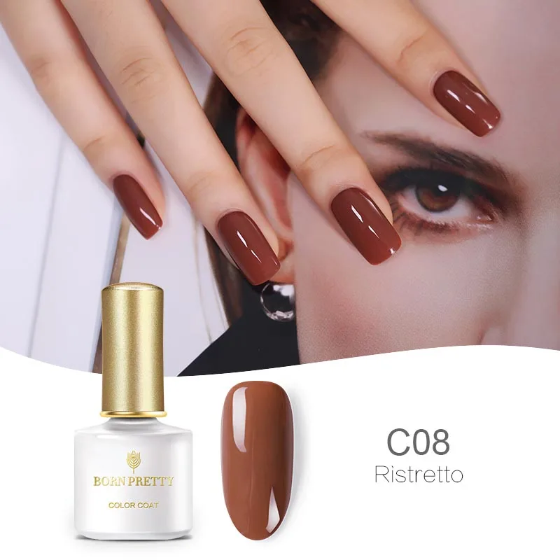 BP-C08 BORN PRETTY Гель-лак для ногтей маникюр 6 мл кофейная серия Гель-лак УФ лампа гель для ногтей Впитывается аксессуары для ногтей - Цвет: BP-C08