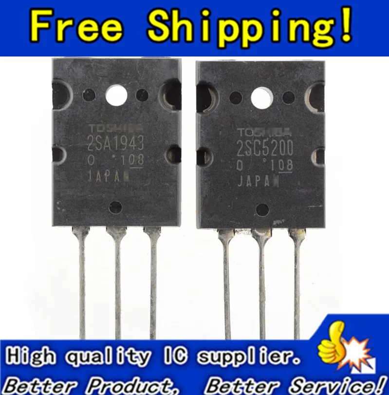 

5pairs 2SA1943 A1943 + 2SC5200 C5200 transistor 100% Original 10pcs.