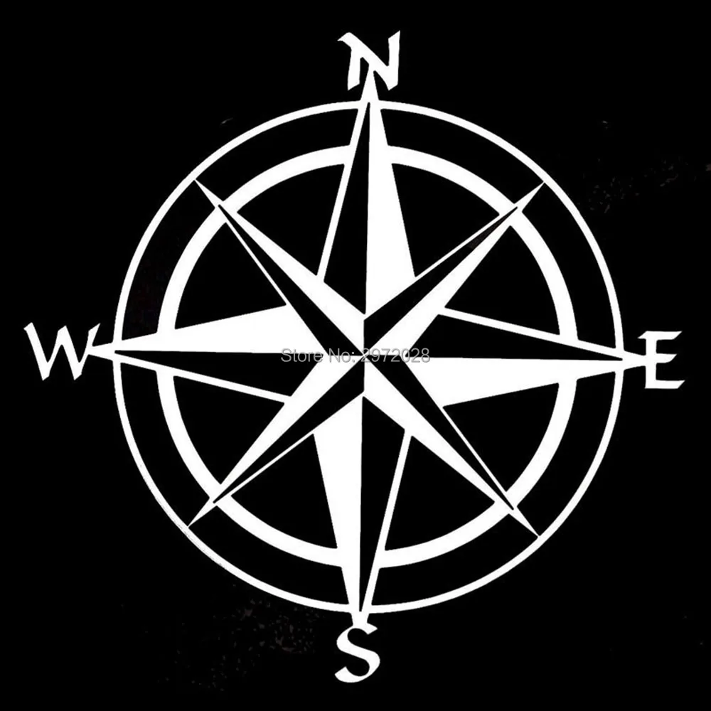 

10 x New Car Styling Outdoor NSWE Compass Travel Wander Lost Direction Reflective Auto Decal Car Sticker Pattern Vinyl
