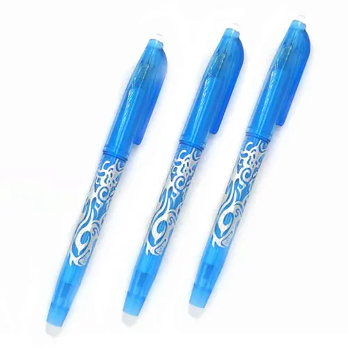 3PCS sky blue 1 шт или 3 шт стираемая ручка стержень стираемая шариковая ручка ручки цветные чернила 0,5 мм шариковая ручка для школы офисные канцелярские принадлежности - Цвет: 3PCS sky blue