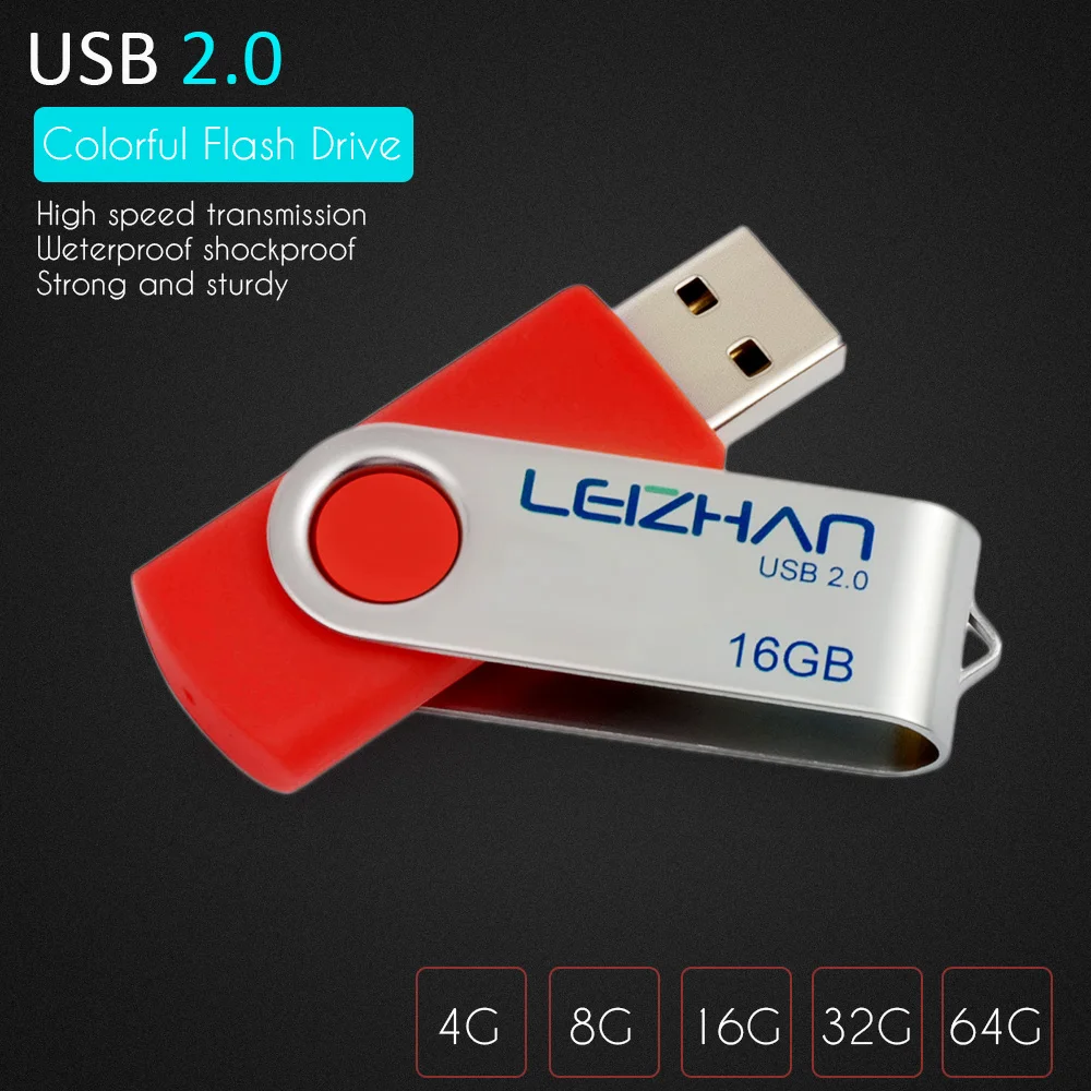 Новый usb флеш накопитель LEIZHAN мини флешка 4 ГБ 8 16 32 64 2 0 Подарочный u диск