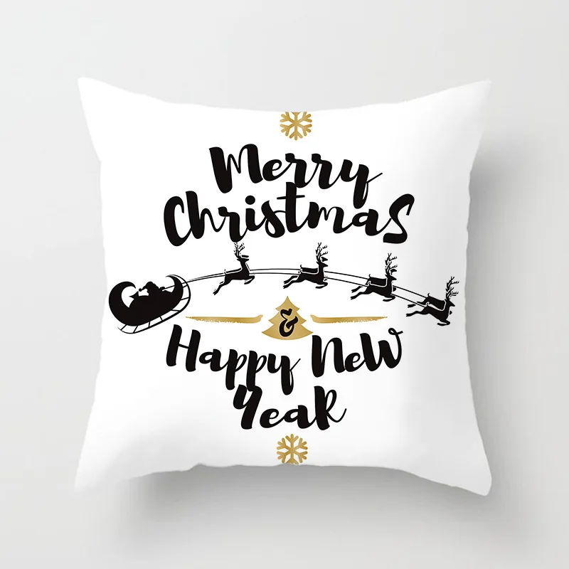 Наволочки с надписью &quotMerry Christmas&quot новогодние мягкие наволочки рождественские