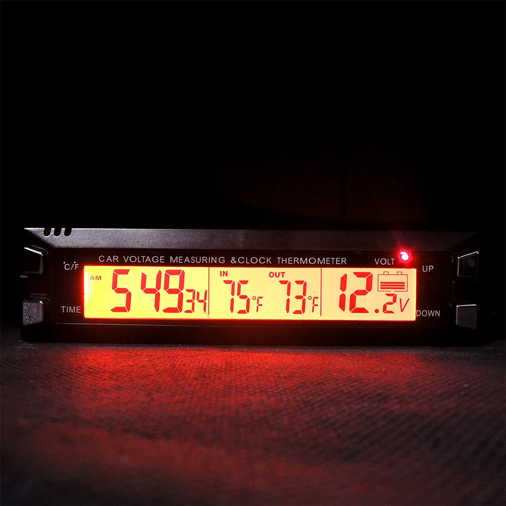 Новый светодиодный светящийся цифровой дисплей вольтметр панель для автомобиля