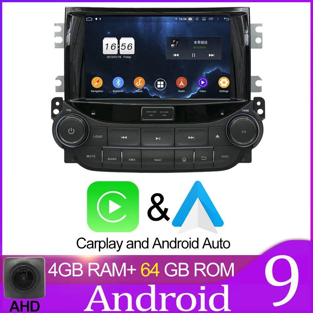 Owtosin автомобиль радио мультимедиа видео плеер навигации gps Android 9,0 для Chevrolet Malibu 2012 2013 автомобиль 4 Гб Оперативная память - Цвет: 64GB carplay
