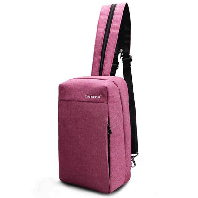 Tigernu Anti theft 9," iPad Универсальный Crossbody сумка Мода Дорожная для мужчин нагрудная сумка в стиле casual женщин розовая сумка через плечо женский - Цвет: Rose red