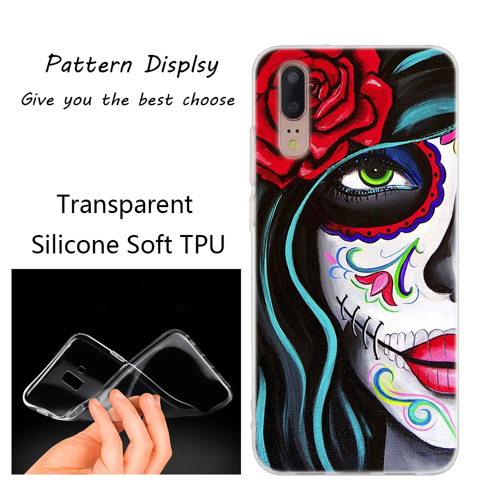 Мягкий силиконовый чехол Catrinas и skull для huawei P30 P20 P10 P9 P8 Lite P30 P20 Pro Mini PSmart Plus, Модный чехол