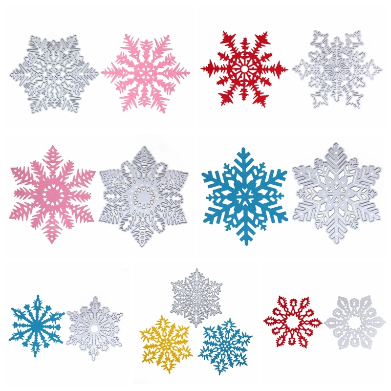 

Металлические штампы в виде снежинки для скрапбукинга, 2 размера