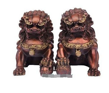 Бронзовые декоративные поделки латунная китайская статуя льва ФОО собака