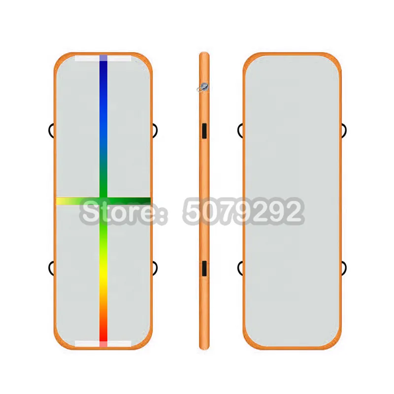 colorful orange Надувной гимнастический коврик для домашнего использования, воздушный трек/Воздушный пол с насосом 3 м или 1*0,6*0,1 м, прыгающий трек, Рекламная цена - Цвет: colorful orange