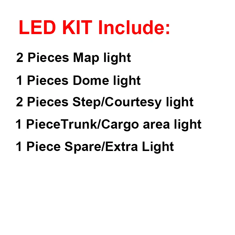 

Cawanerl Car LED Kit Package White Map Dome Step Trunk Light 7 Pieces Auto 5630 Chip Interior LED Bulb For Mazda RX-8 2004-2012