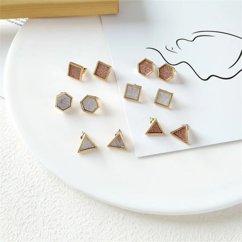 2018 японский и корейский простой темперамент женщины Геометрические Блестки