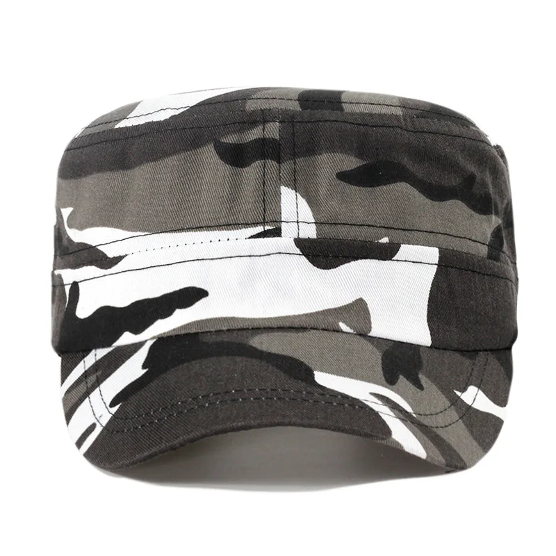 2021 New camouflage military cap high quality flat hats man woman vintage camo army trucker solid dad hat men's caps bone cotton |