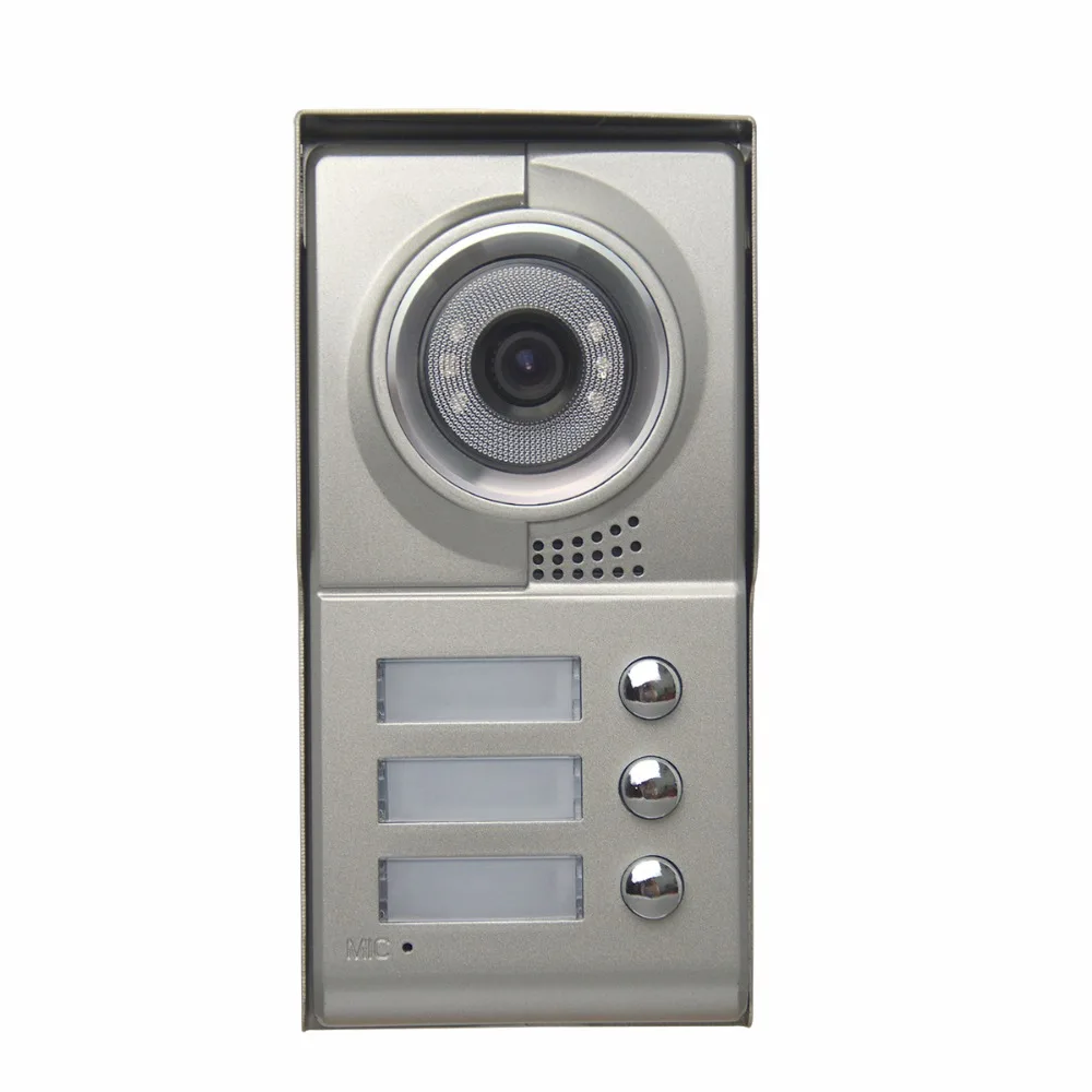 3 Units Apartment Video intercom system 7" Monitor Door Phone Doorbell Aluminum Alloy Camera for Home | Безопасность и защита
