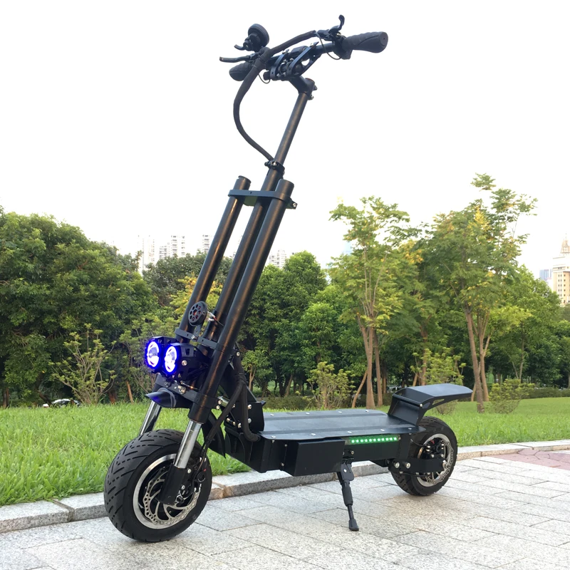 

FLJ New Electric Scooter 11 inch with 60V/5600W Motor Strong Power fat tire fast charge E scooter adults kick Foldable Scooters