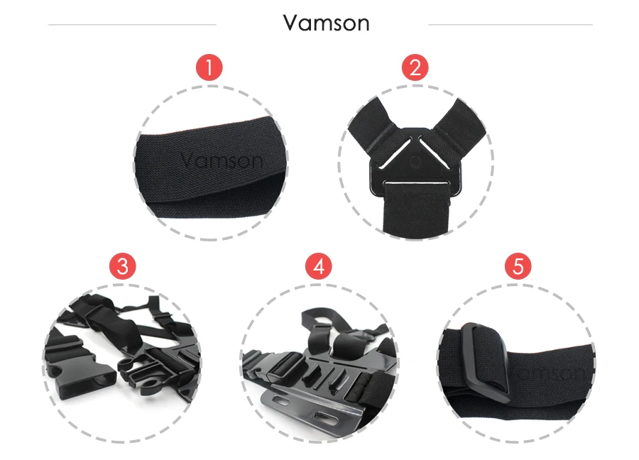 Vamson для Gopro аксессуары нагрудный ремень корпус штатив жгут крепление для Gopro Hero 8 7 5 6 4 для Xiaomi для Yi 4K VP203