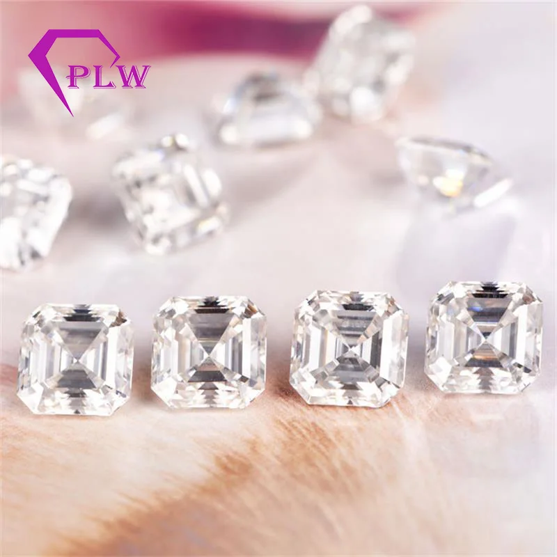 Provence Jewelry Lab Grown драгоценный камень 1 карат 6*6 мм D Цвет Asscher Cut Loose Moissanite Diamond для