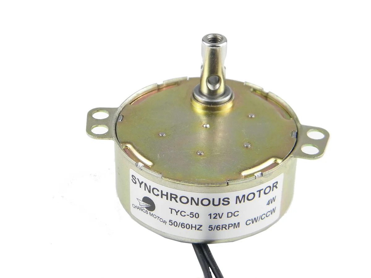 CHANCS TYC-50 синхронный двигатель 12V DC 5-6RPM постоянный магнит CW/CCW низкая скорость