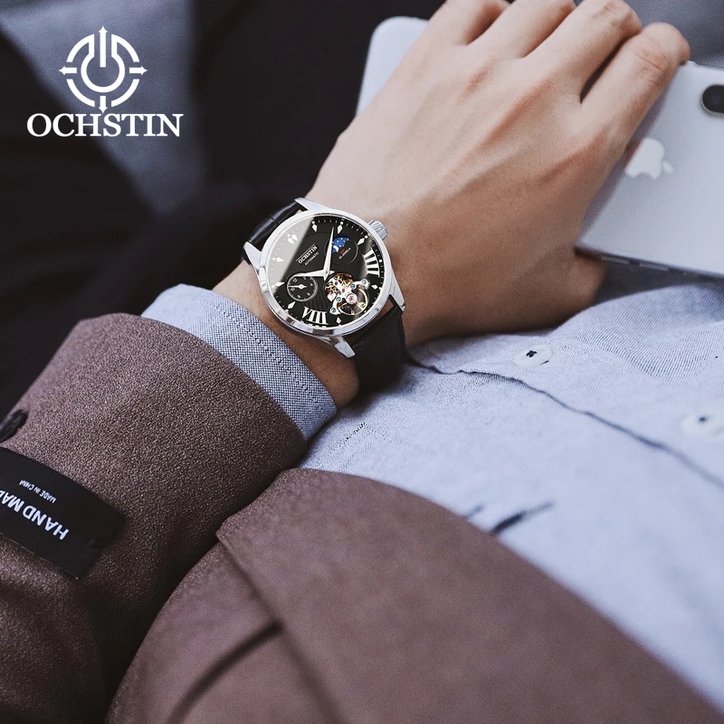 Tourbillon Топ люксовый бренд модные спортивные механические часы из нержавеющей