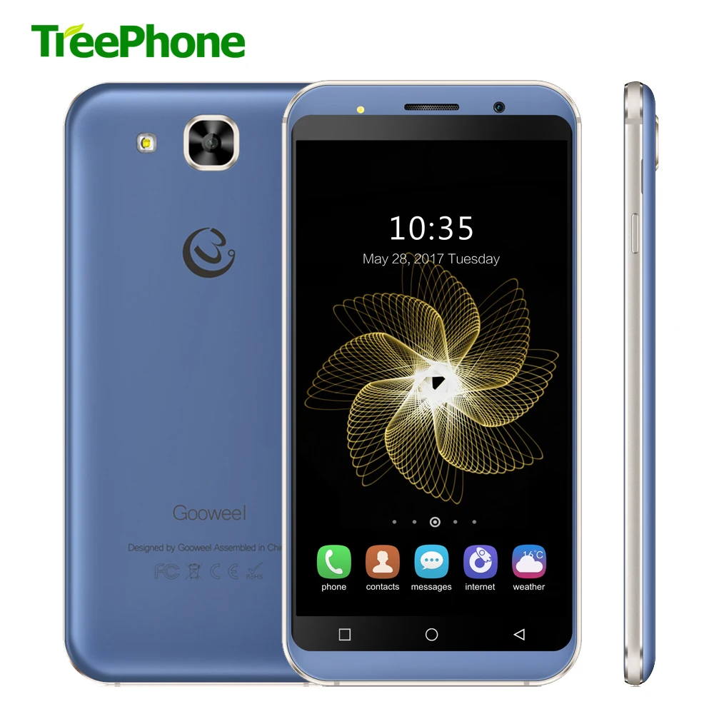 Оригинальный смартфон Gooweel S8 четырёхъядерный экран 5 3 дюйма IPS HD 1 Гб + 8 3G мобильный